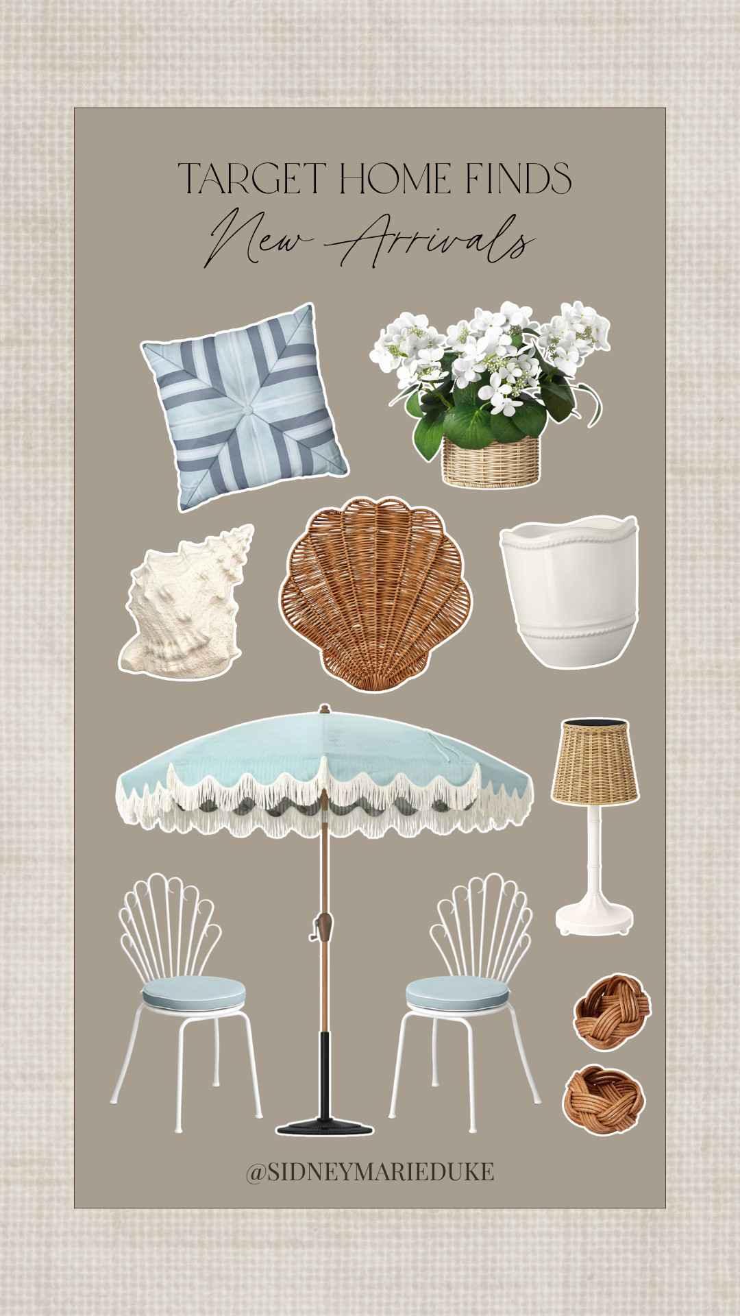 Target's home section is killing it right now!!🩵

 All of these would be perfect for Summer coming up☀️

All linked :)



Home decor, spring 2026, summer, light blue, dining, outdoor, rechargeable lamp, planter, faux flowers, sidneymarieduke 

 #LTKSeasonal #LTKHome