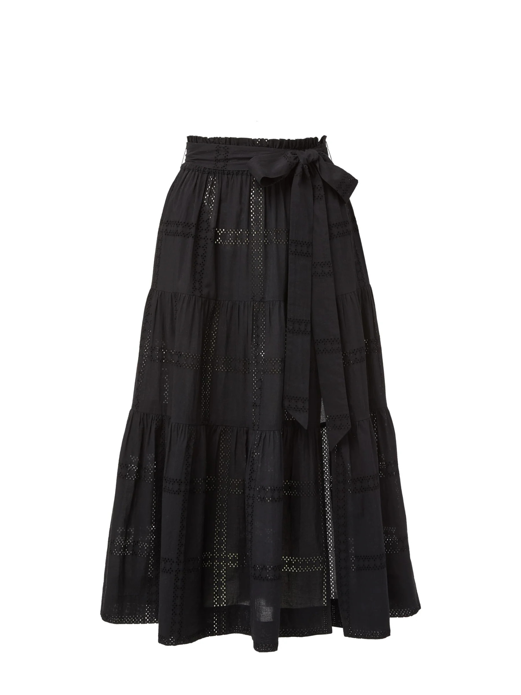 Jenni Skirt Black Grid Eyelet | Change of Scenery