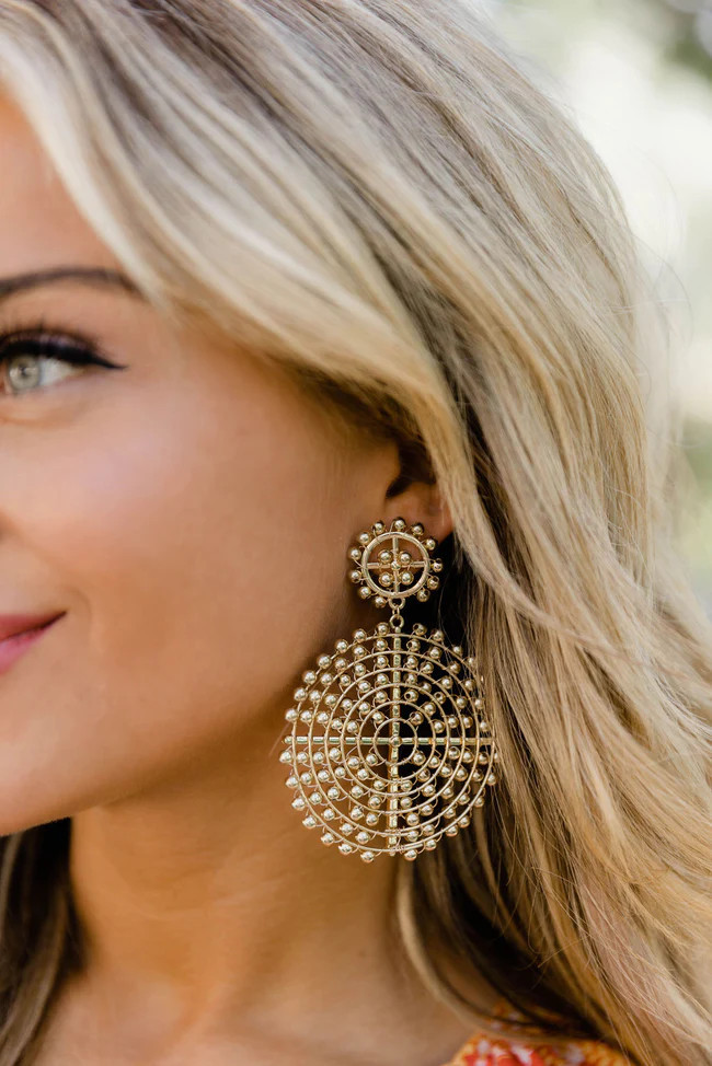 Love Me Best Gold Hoop Rings Earrings | Pink Lily