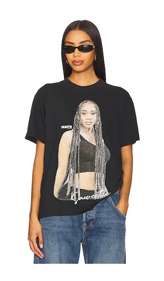 Philcos Saweetie Jumbo Tee in Black. - size XL/1X | Revolve Clothing (Global)