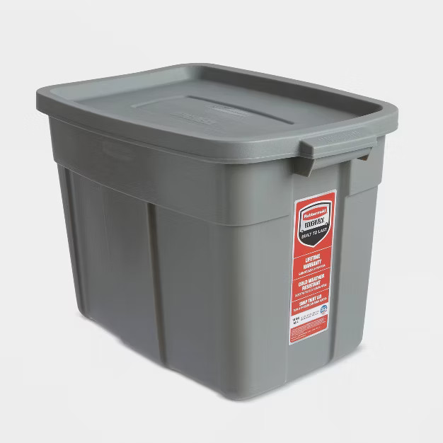 Rubbermaid 18gal Roughneck Storage Tote Gray | Target