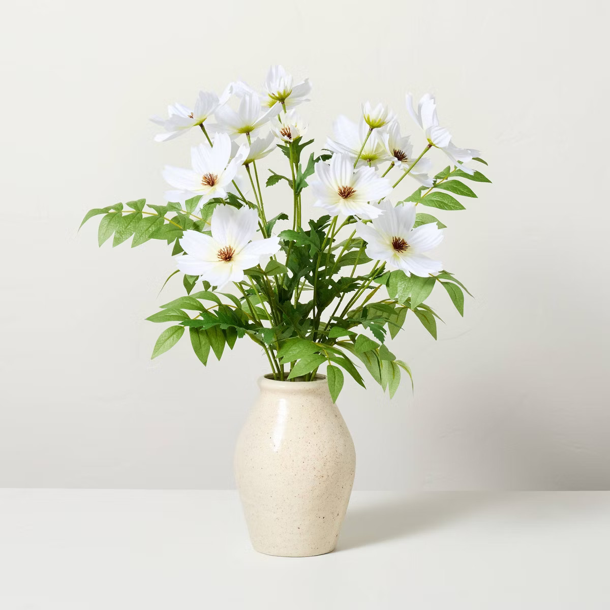 15"x17" Faux White Cosmos Floral Arrangement - Hearth & Hand™ with Magnolia | Target