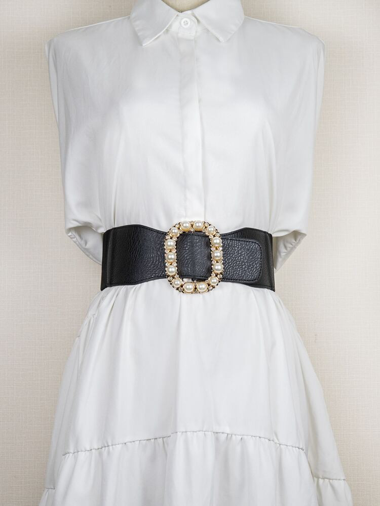 Faux Pearl Decor Corset Belt | SHEIN