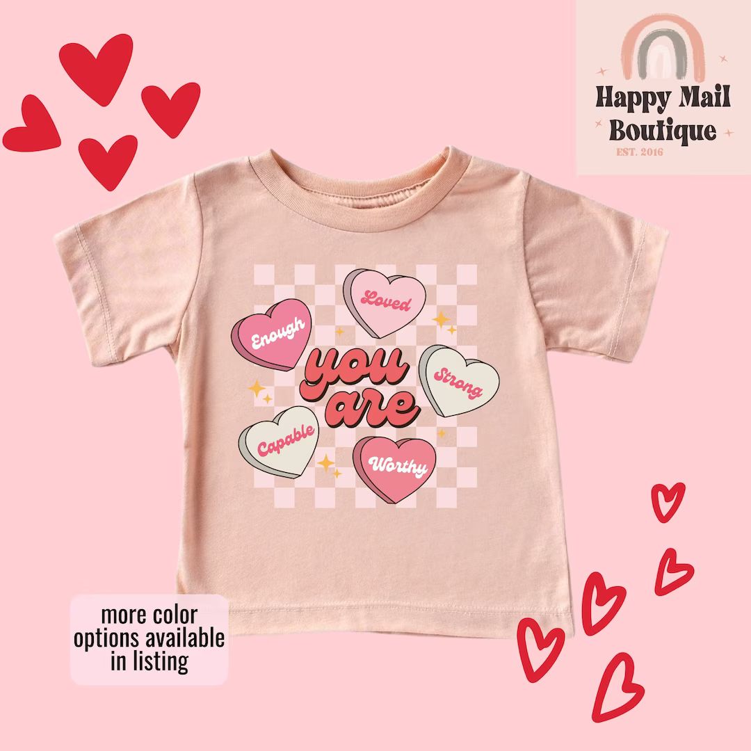 Kids Valentines Day Shirt Words of Affirmation Kid - Etsy | Etsy (US)