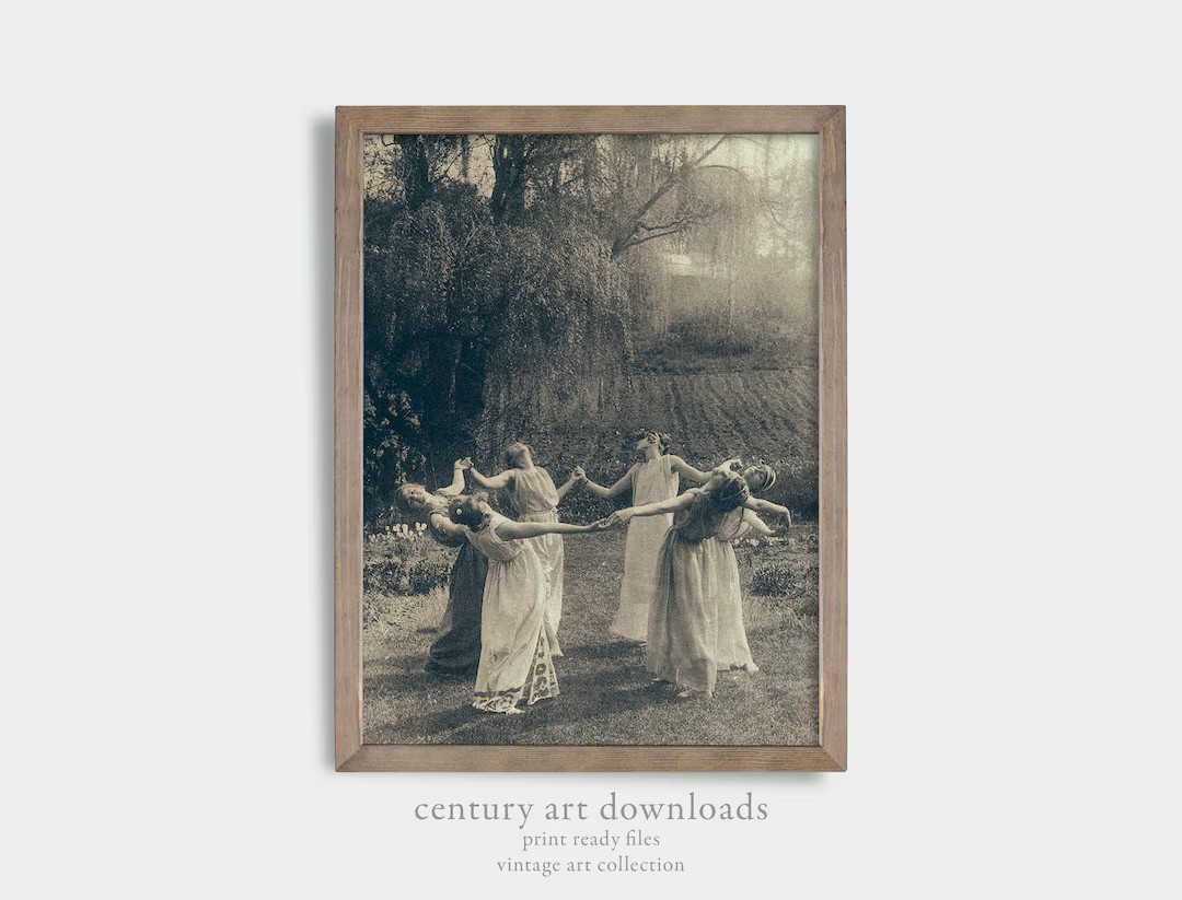 Witches Circle | Vintage Printable Art Download | 20th Century Photograph | Halloween Decor Witch... | Etsy (US)