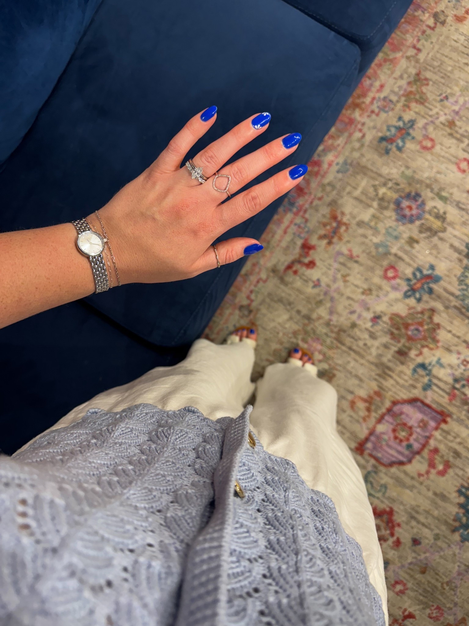 The feminine urge to coordinate every outfit with your nails 💅🏼 💙

#LTKWorkwear #LTKFindsUnder50 #LTKBeauty