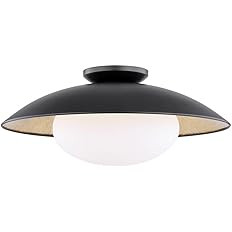 Mitzi H368601L-BLK/GL Cadence Semi Flush, Gold | Amazon (US)