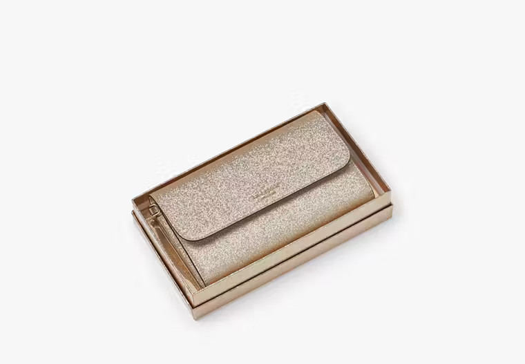 Glimmer Boxed Medium Flap Wristlet | Kate Spade Outlet