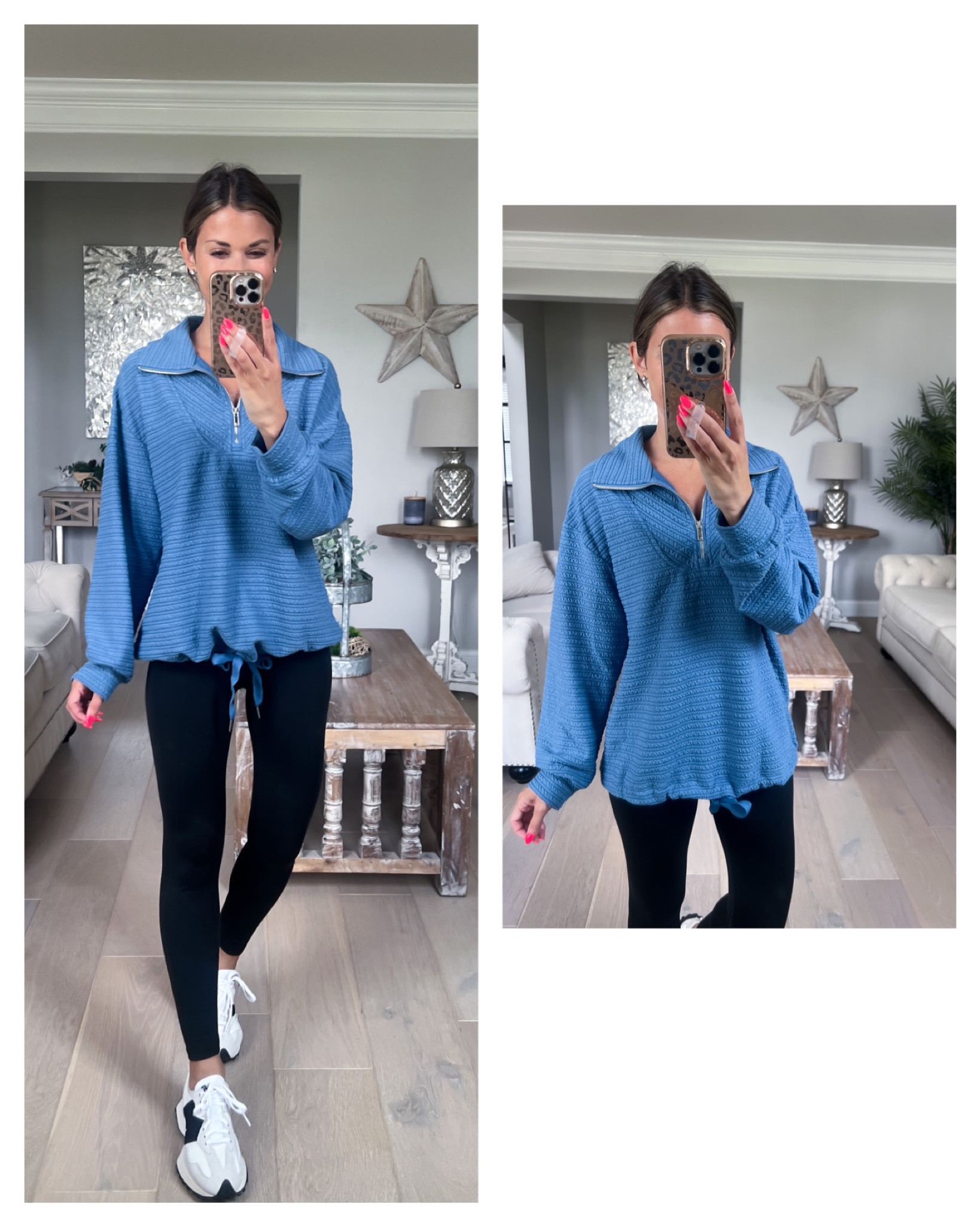 Pullover//sized up//size small//leggings//xs short//5’1//sneakers//tts for me//

#LTKunder50 #LTKFind #LTKsalealert