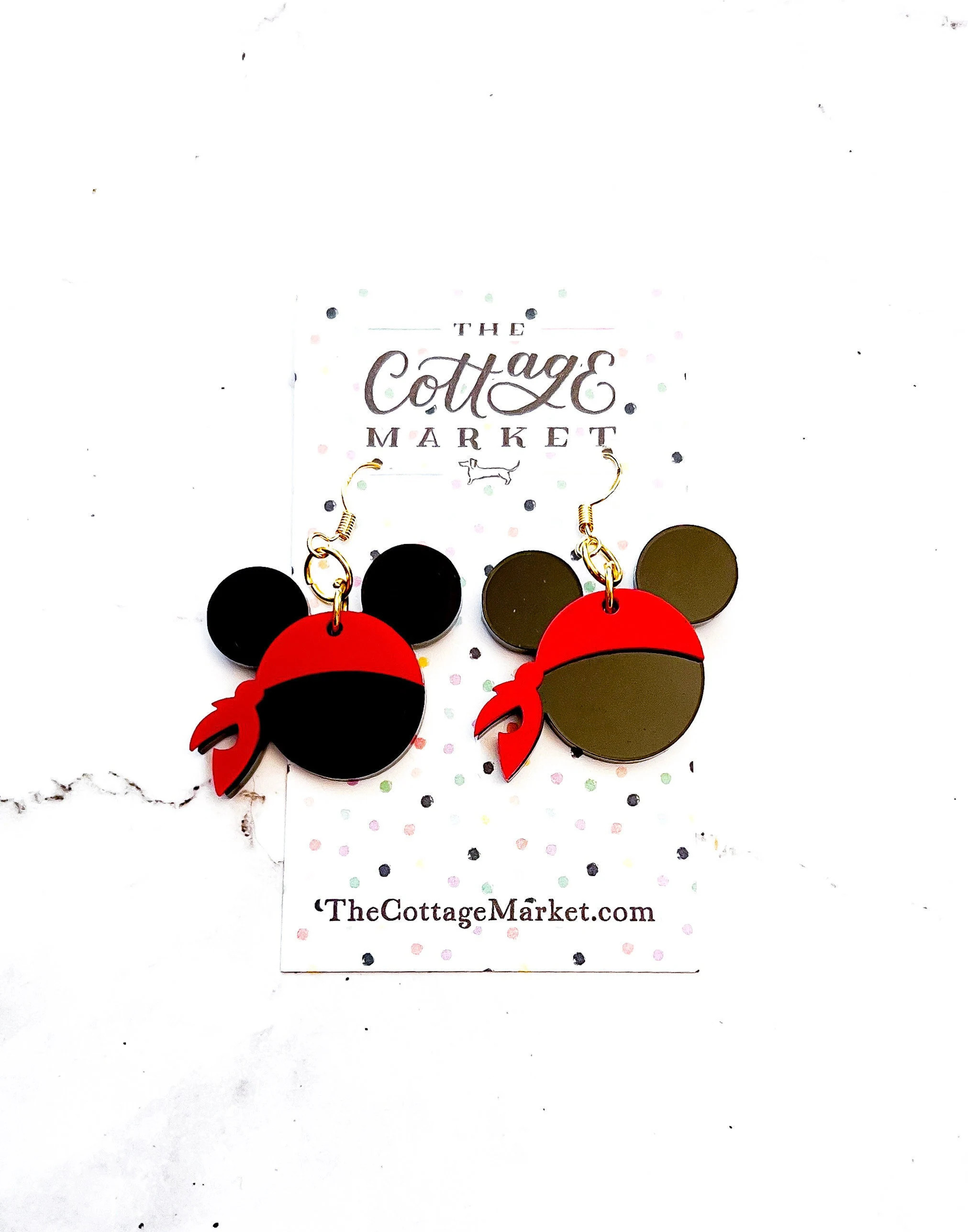 Mickey Pirate Themed Dangle Earrings - Acrylic Dangles, Perfect Gift Under 10 Dollars, Disney Cruise Inspired, Pirates of the Caribbean | Etsy (Global)