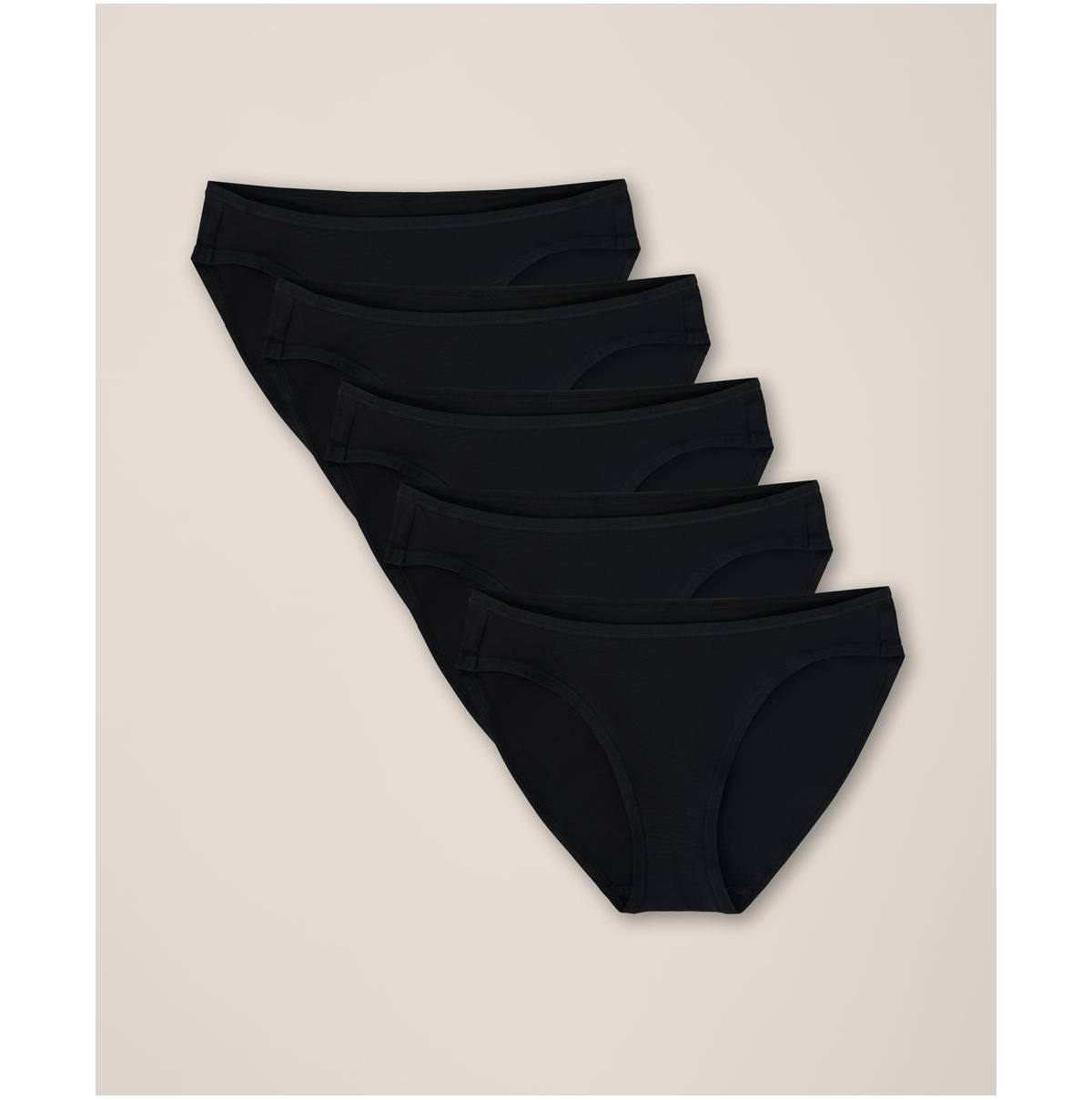 Pact Everyday Classic Fit Bikini 5-Pack - Black | Macy's