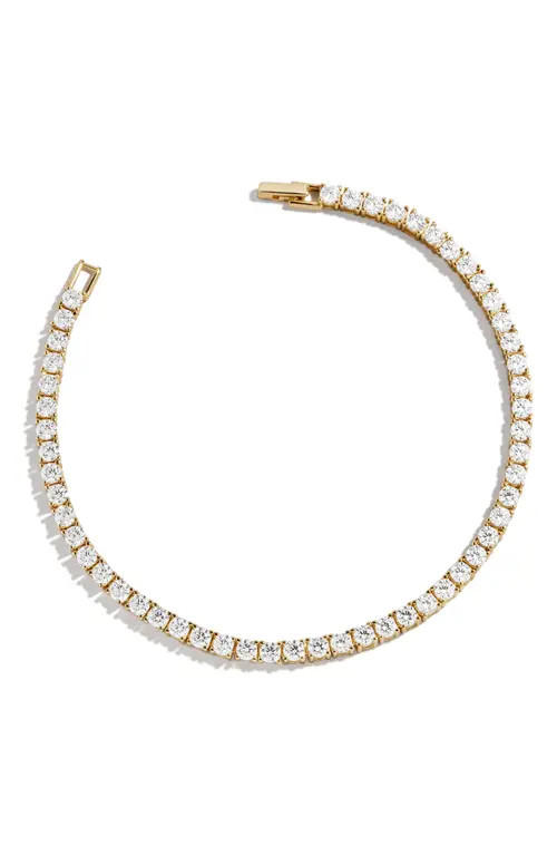 BaubleBar Bennett Cubic Zirconia Tennis Bracelet in Gold at Nordstrom, Size 6.75 | Nordstrom