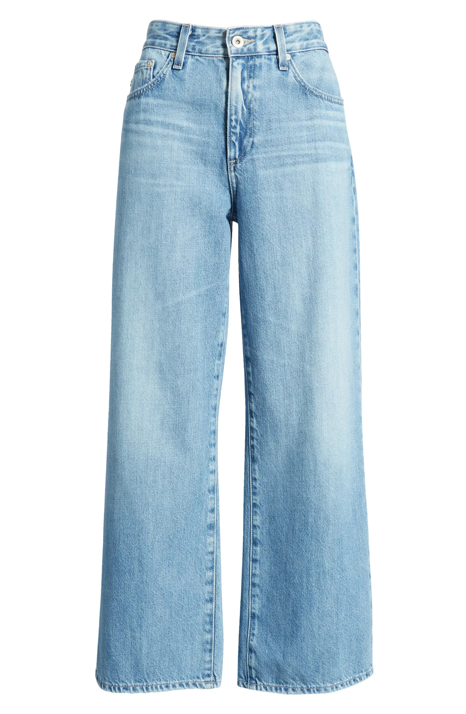 Saige High Waist Ankle Wide Leg Jeans | Nordstrom