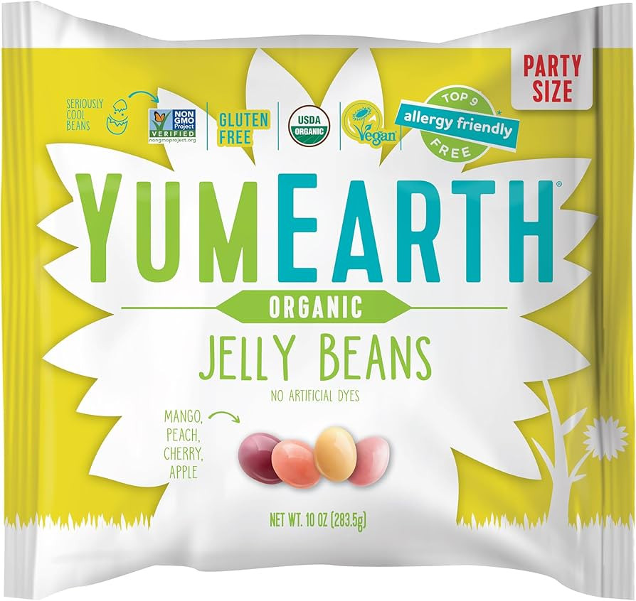 YumEarth Easter Candy Organic Jelly Beans - Spring Fruit Flavors, Gluten Free Snack - Allergy Fri... | Amazon (US)