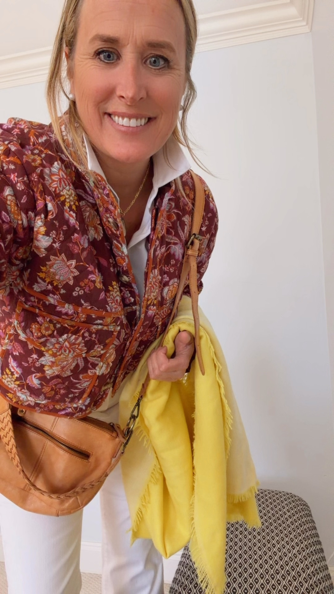 Cropped quilted jacket 
White jeans spring outfit 

#LTKWorkwear #LTKmomlife #LTKTravel