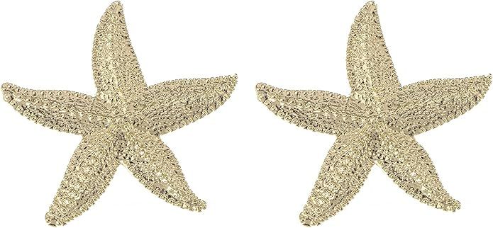 Alilang Women's Starfish Textured Stud Earrings Nautical Jewelry Gifts for Women and Teen Girls | Amazon (US)