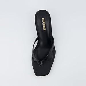 CUSHIONAIRE Women's Miami Kitten heel thong sandals +Memory Foam, Wide Widths Available | Amazon (US)