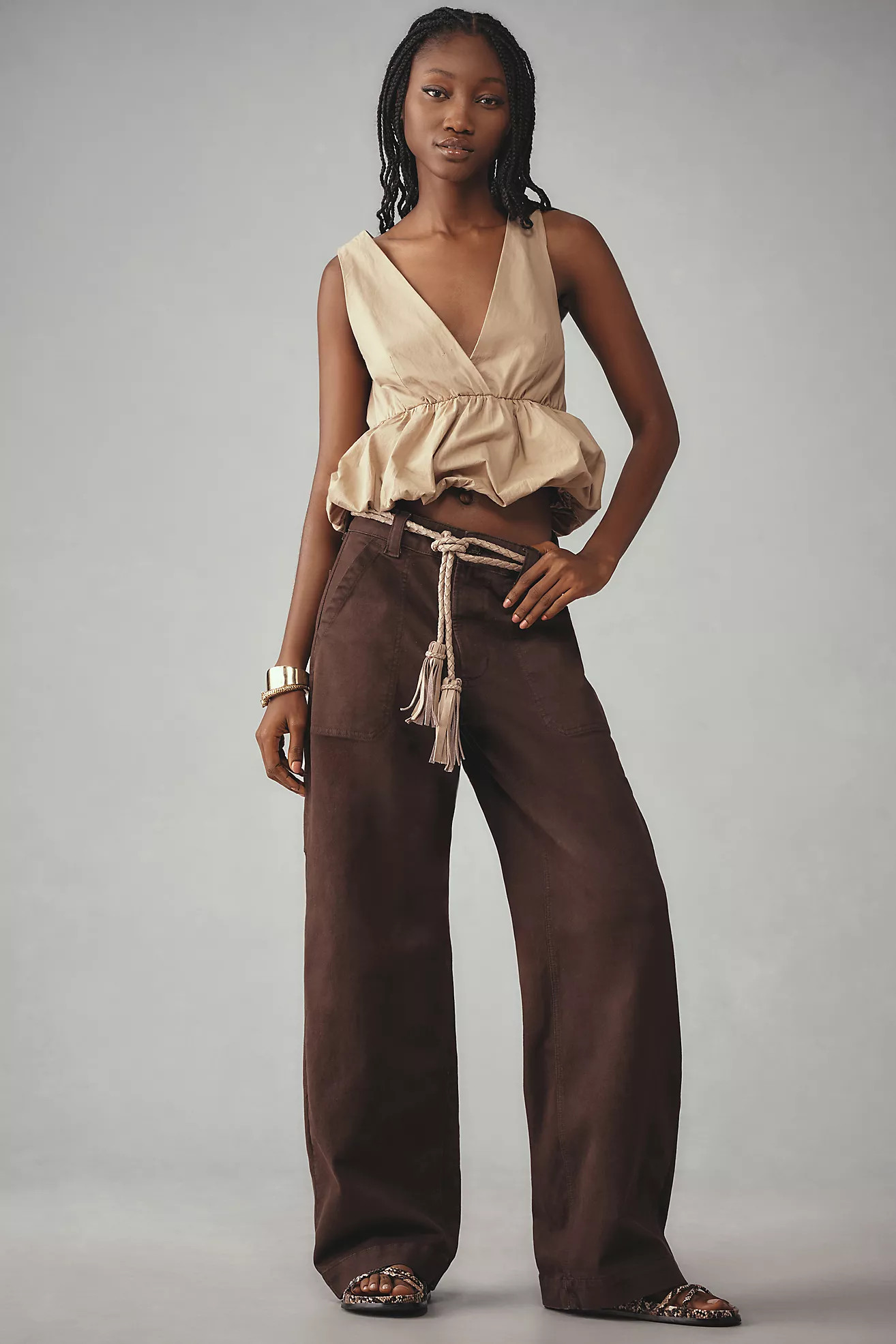 Joe's Jeans Chloe Utility Wide-Leg Pants | Anthropologie (US)