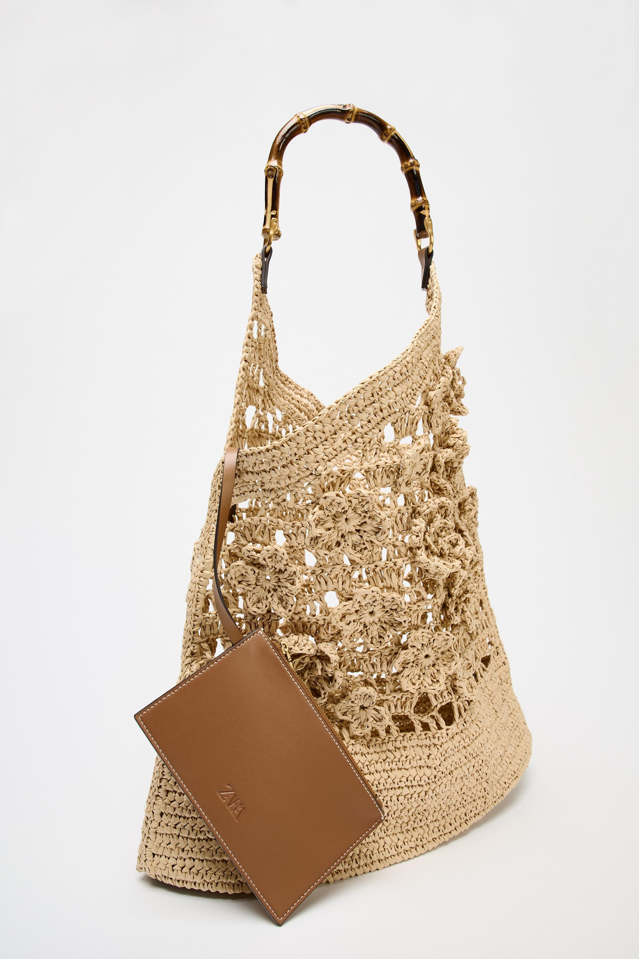 FLORAL WOVEN SHOPPER BAG | Zara US