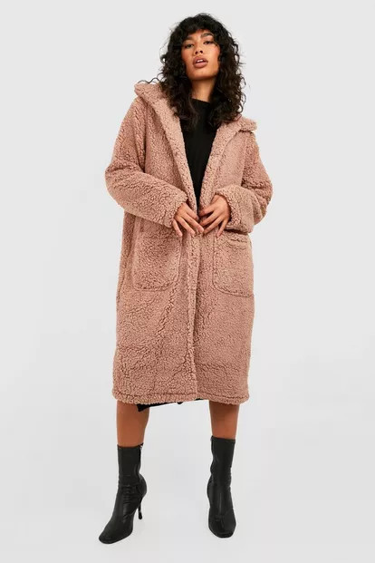 Longline Teddy Faux Fur Coat | Boohoo.com (UK & IE)