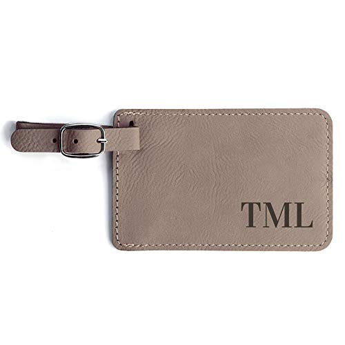 Lifetime Creations Monogrammed Luggage Tag - Personalized Vegan Leather Bag Tag with Initials (Li... | Amazon (US)
