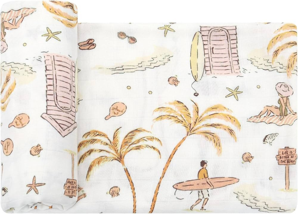 LifeTree Baby Swaddle Blanket, 70% Viscose from Bamboo and 30% Cotton Muslin Swaddles Blankets Bo... | Amazon (US)