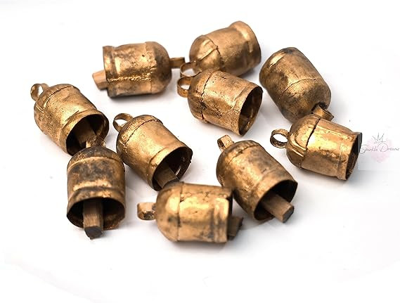 Shabby Chic Bells Made of Tin 10 Pieces Rustic Small Cow Bells for Crafts Christmas Tree Jingle H... | Amazon (US)