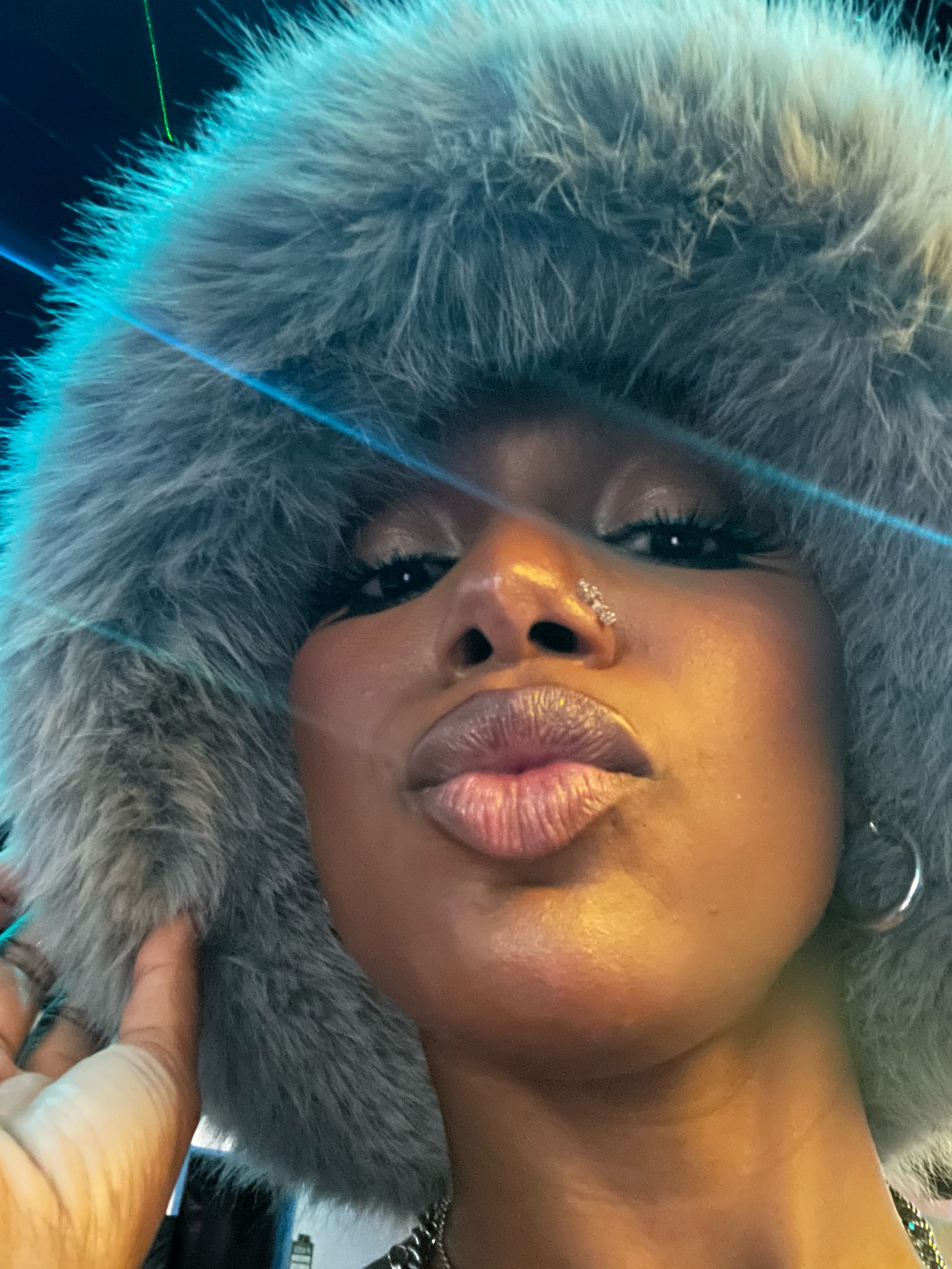 Fuzzy grey hat 

#LTKstyletip #LTKbeauty