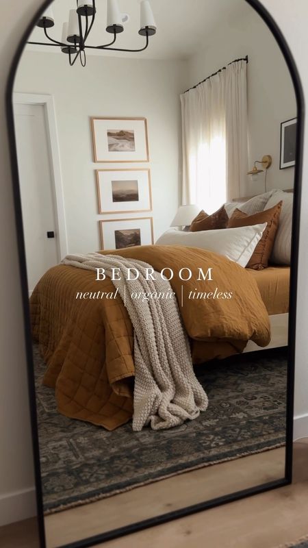 Neutral + organic bedroom inspo!

+ walls are painted SW Pure White
+ bedding is tobacco color
+ this mirror is discontinued but I found a similar one!

Follow @frengpartyof6 for more affordable home styling, home decor, diys, and more!

#bedroom #bedroomgoals #bedroomdesign #smallbedroom #primarybedroom #cottagestylehome #organicmodern #ltkhome  

#LTKFindsUnder100 #LTKHome #LTKStyleTip