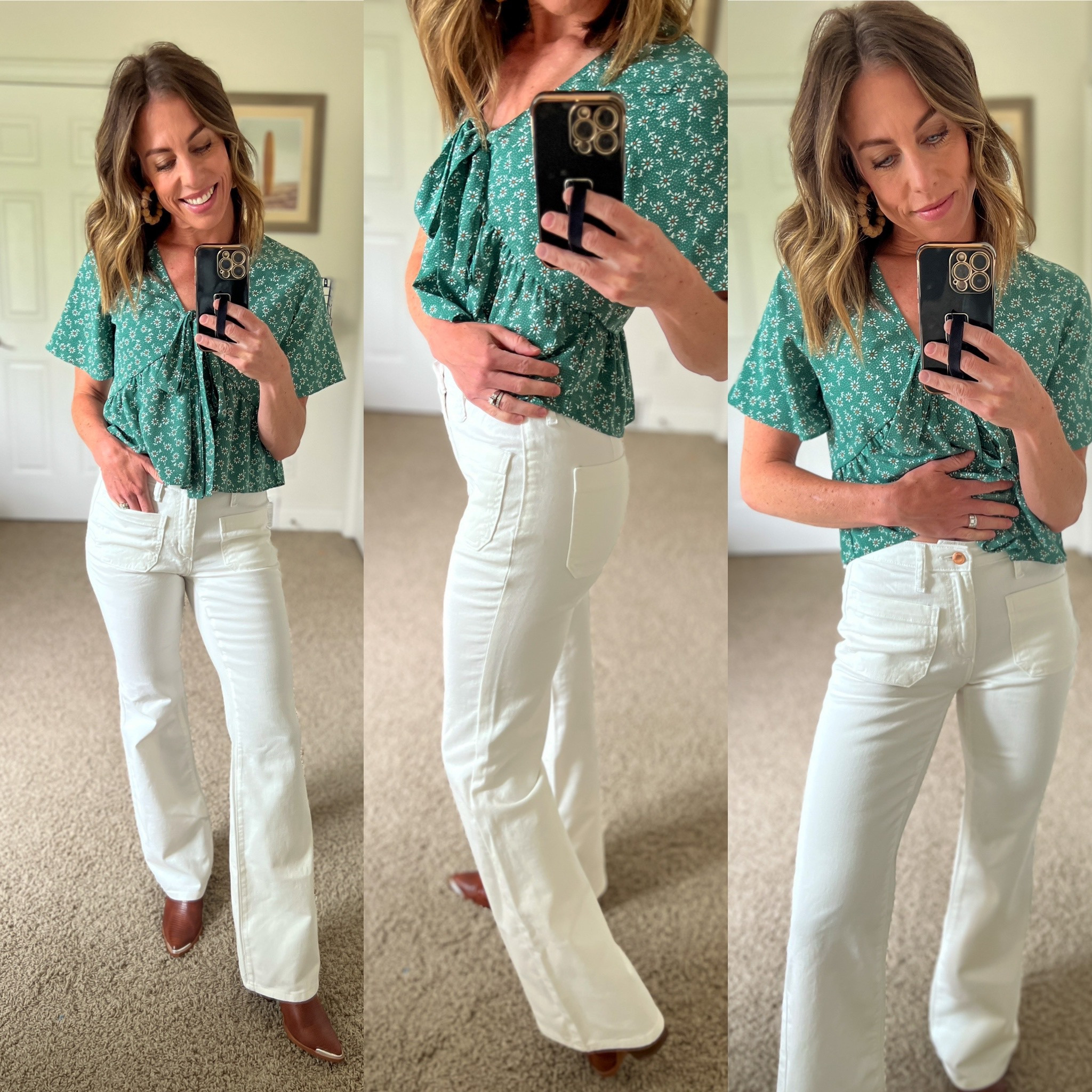 Love these patch pocket jeans! In a 0 regular, but also come in tall and short! Fit TTS! So good! Come in blue jean and white! 👌🏼 

#LTKshoecrush #LTKunder50 #LTKunder100