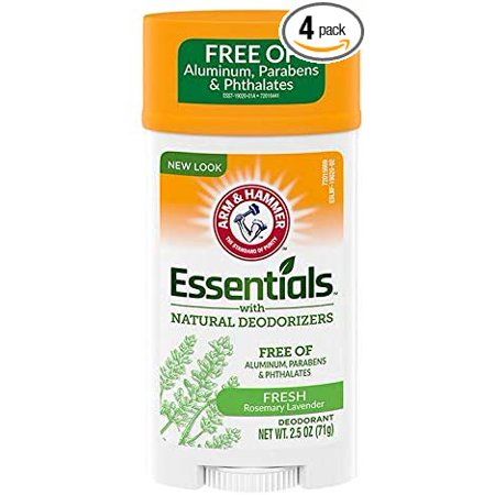 Essentials Natural Deodorant Fresh Rosemary Lavender 2.50 oz (Pack of 4) | Walmart (US)