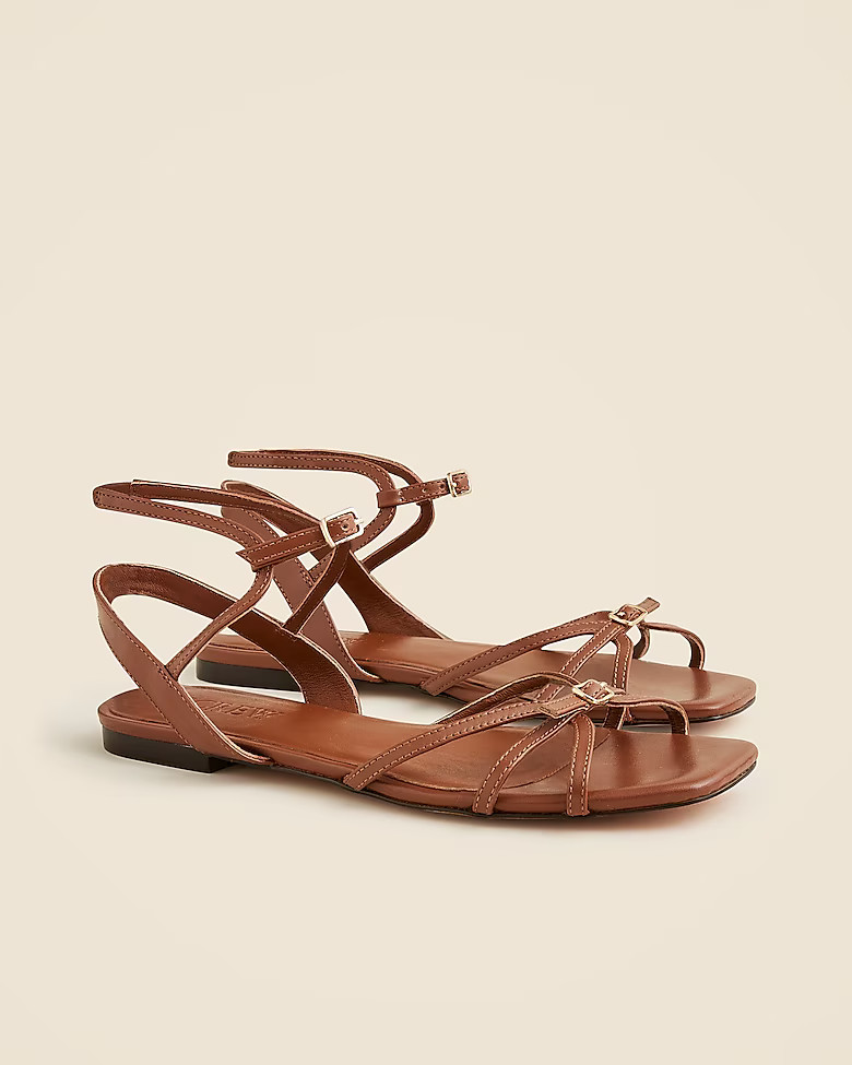 New Capri buckle sandals in leather | J. Crew US