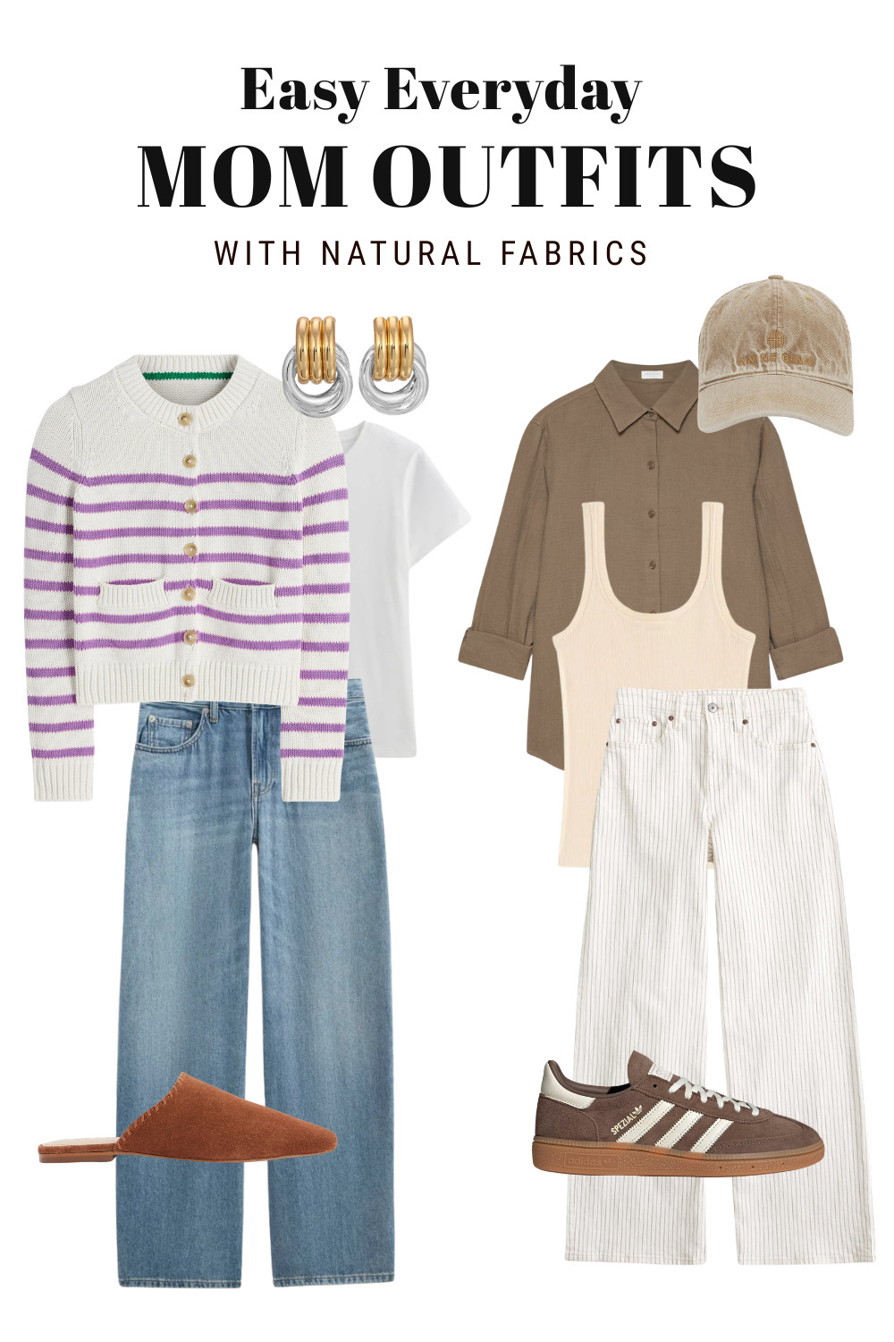 Easy everyday mom outfits in natural fabrics, like cotton and linen 🤎 Cute enough to feel put-together but comfy enough to chase toddlers. 

 #LTKmomlife