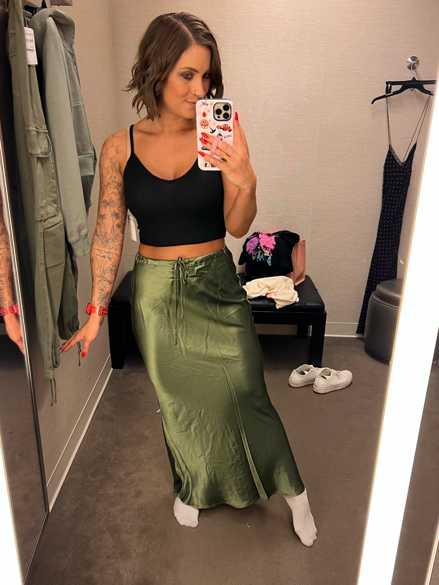 I ended up passing on this skirt but it’s really cute, just not for my body shape. I’m wearing an XS. The string is adjustable around the waist  

#LTKxNSale #LTKSaleAlert #LTKSummerSales