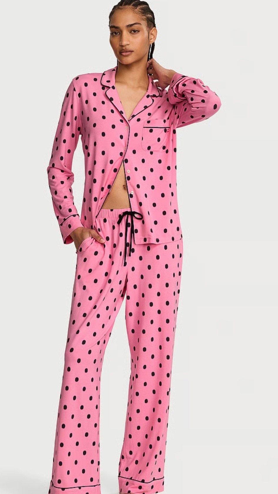 obsessed w these pink pjs!!! 

polka dots