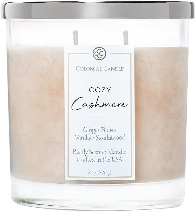 Colonial Candle Cozy Cashmere Scented Candle Jar, Highly Fragranced Candles for Home Scented, Mot... | Amazon (US)