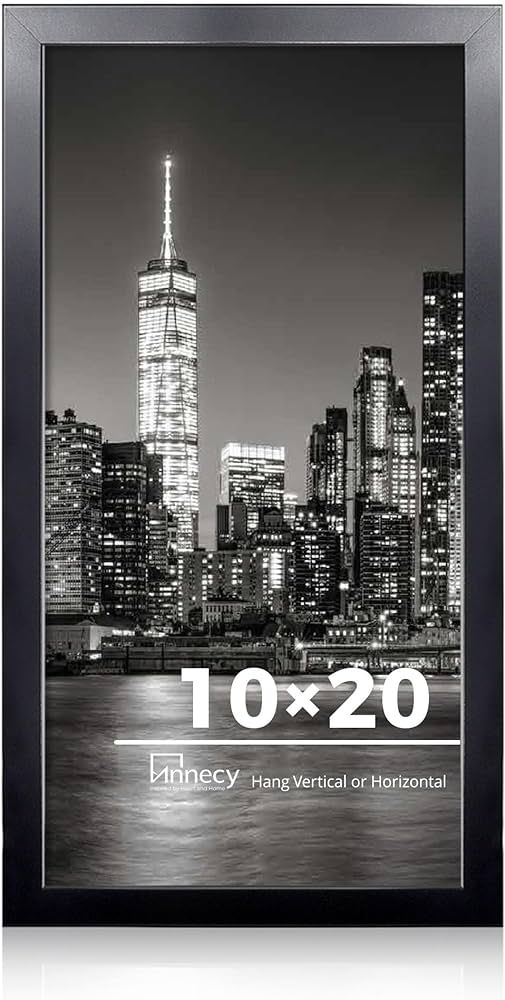 Annecy 10x20 Picture Frame Black, Panoramic Picture Frame for Wall Decoration, Classic Black Mini... | Amazon (US)