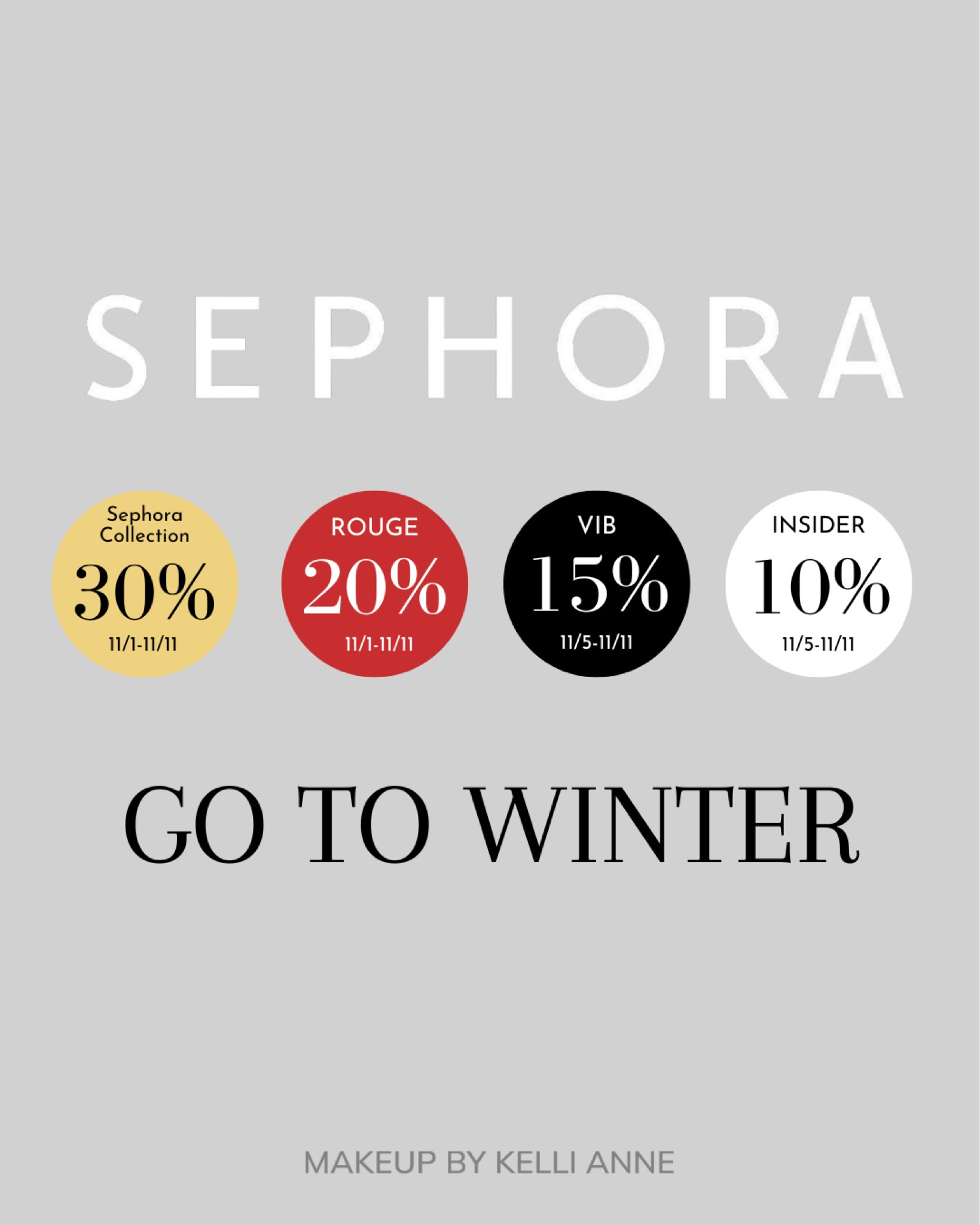 Go to Winter - Sephora Savings Event