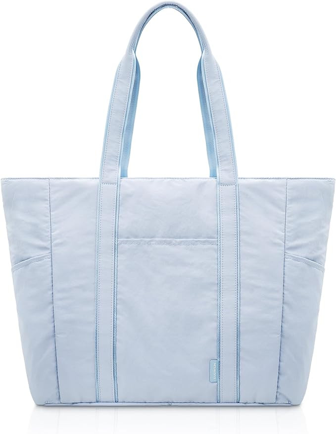 Everfun Large Tote Bag for Women, Ultra Soft Gym Tote, Everyday Yoga Washable Bag with Zipper, Tr... | Amazon (US)