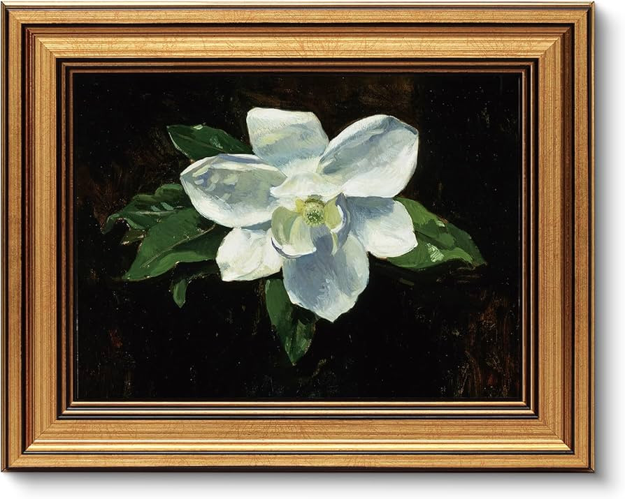 VIYYIEA Gold Framed Vintage Wall Art for Living Room, Flowers Canvas Prints Home Decor, Oil Paint... | Amazon (US)