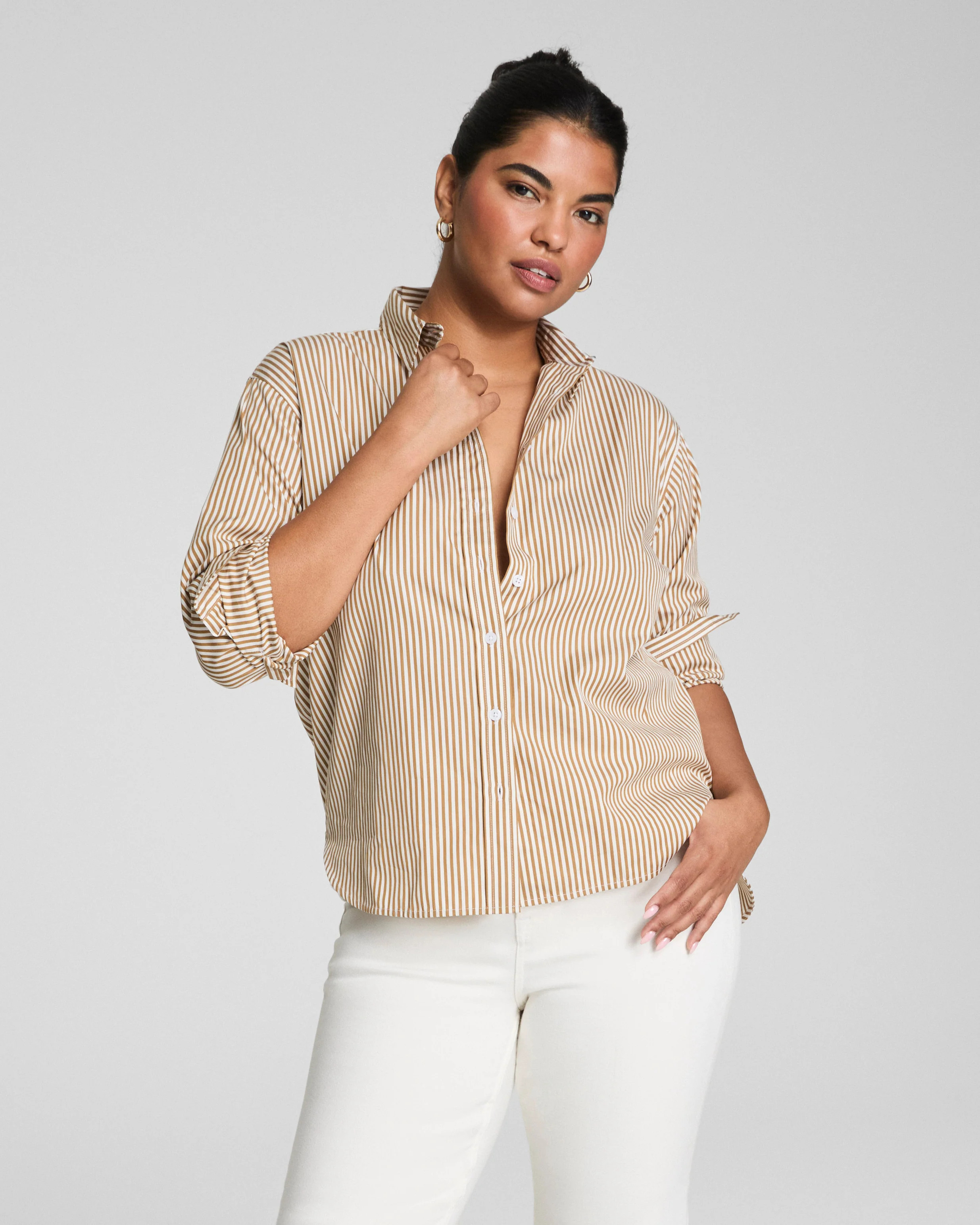 SPANX® Poplin Oversized Button-Up Shirt$128.00USD | Spanx