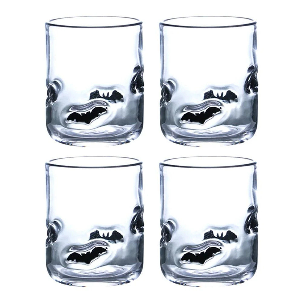 Halloween Bat * Glass Cups Set,14oz Wine Glasses Double Old Fashioned Bat * Drinking Coffee Glass... | Walmart (US)