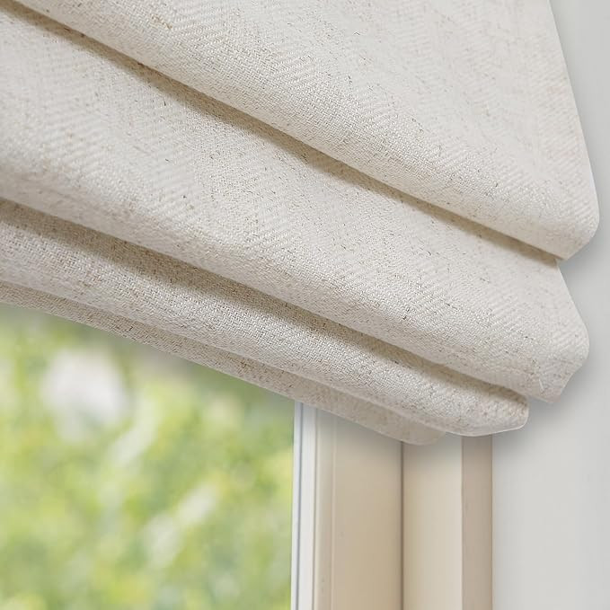 DEJAVU Linen Oatmeal Cordless Shades, Blackout Filtering Roman Shades for Windows & Doors | Amazon (US)
