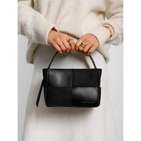 Katie Loxton Taya Woven Faux Suede Top Handle Bag - Black | Very (UK)