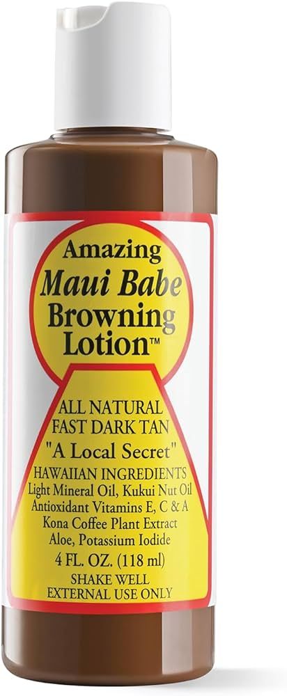 Maui Babe Browning Lotion - Natural Hawaiian Tan Accelerator with Vitamins & Antioxidants - Moist... | Amazon (US)