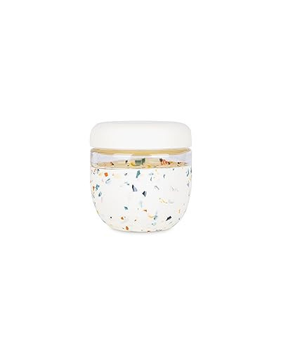 W&P Porter Seal Tight Glass Food Storage Container with Lid, Terrazzo Cream 24oz, Leak & Spill Proof Meal Prep Container, Microwave & Dishwasher Safe, Borosilicate Glass | Amazon (US)