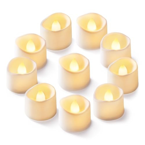 Homemory 12Pcs Flickering Flameless Candle Battery Operated, 200+Hours Fake Electric LED Tea Lights for Votive, Centerpiece Table Decorations, Wedding, Aniversary, Halloween, Christmas | Amazon (US)