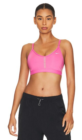 Nike Indy V Neck Sports Bra in Pink. - size XL (also in XS) | Revolve Clothing (Global)