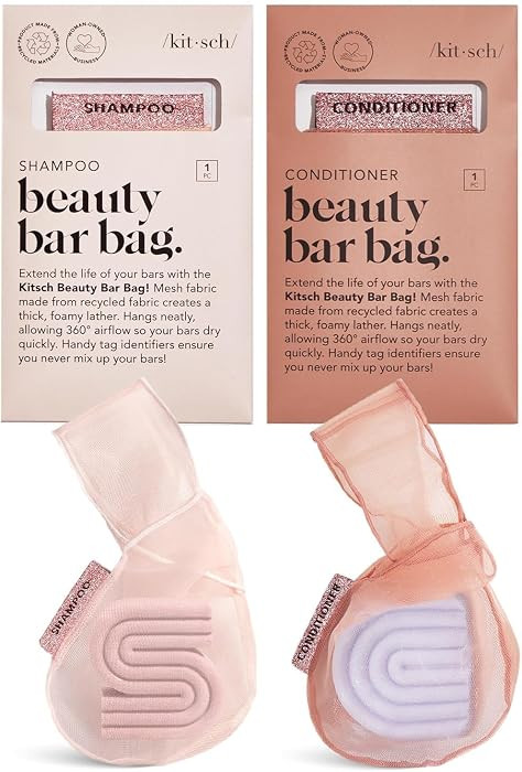Kitsch Bar Soap Saver Pouch \u2013 Patented Mesh Soap Bag for Shampoo and Conditioner Bars - Exte... | Amazon (US)