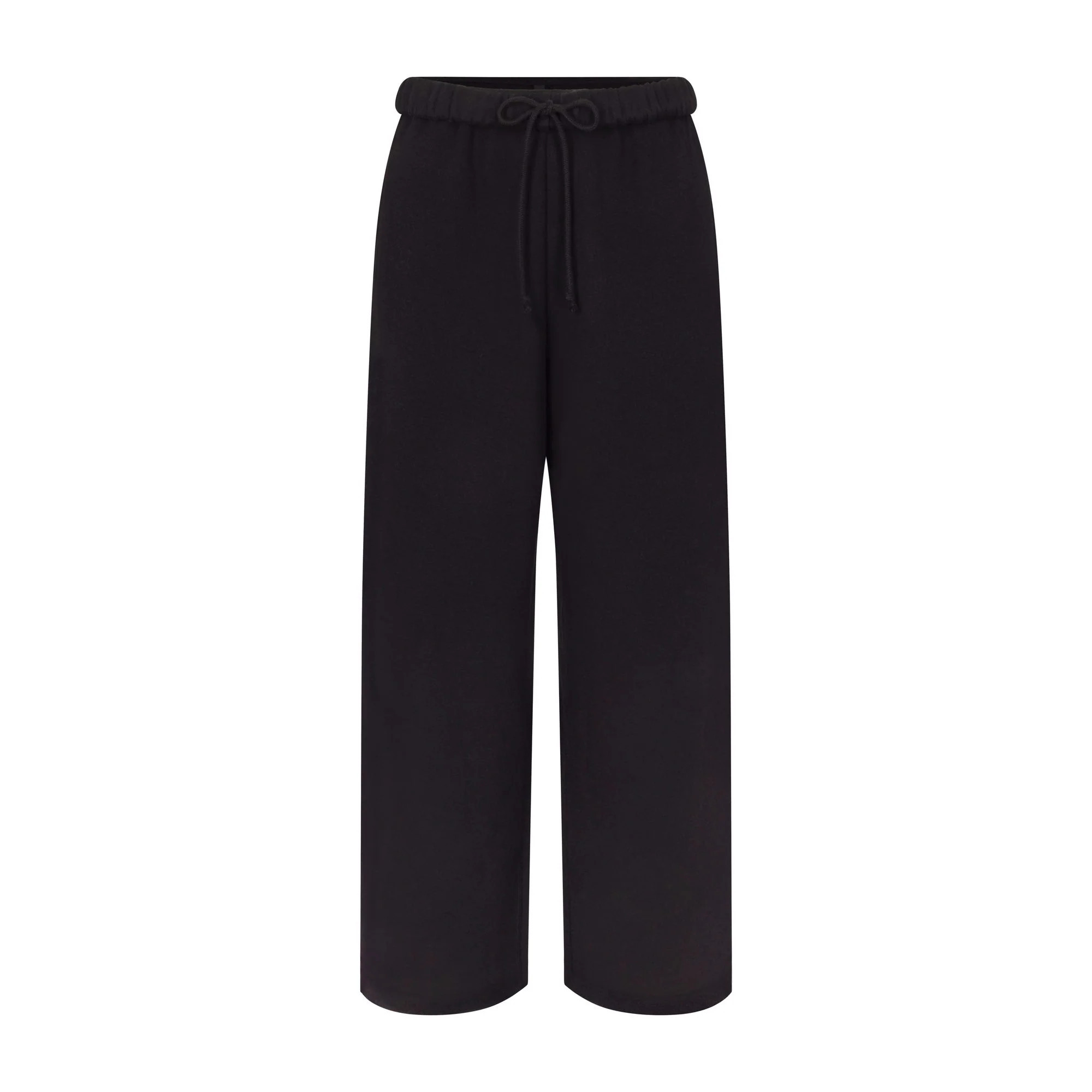 SKIMS Classic Straight Leg Pants | Black | XS | Cotton Fleece | SKIMS (US)